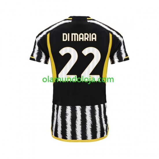Camisola Juventus Angel Di Maria 22 Homem Equipamento Primeiro 2023-2024 Manga Curta